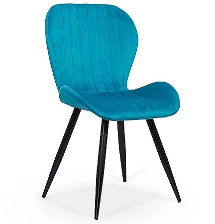 Scaune living - Scaun living si bucatarie BUC 248U, ergonomic, catifea, picioare metalice, 110 kg