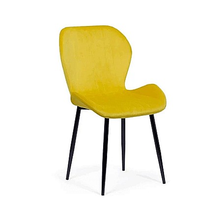 Scaune living - Scaun living si bucatarie BUC 248U, ergonomic, catifea, picioare metalice, 110 kg