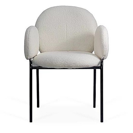 Scaun living si dining BUC281, stofa boucle, structura metalica, 100 kg [1]