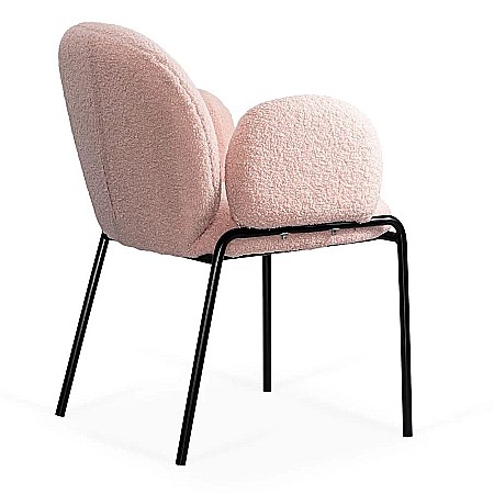 Scaun living si dining BUC281, stofa boucle, structura metalica, 100 kg [2]