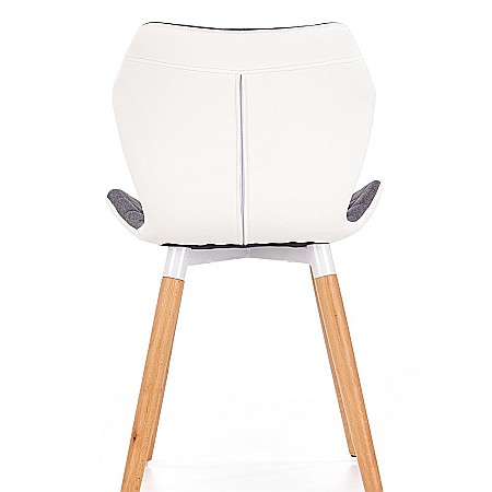 Scaun living tapitat HM K277 alb - gri [5]