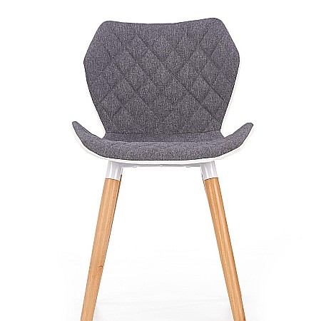 Scaun living tapitat HM K277 alb - gri [2]