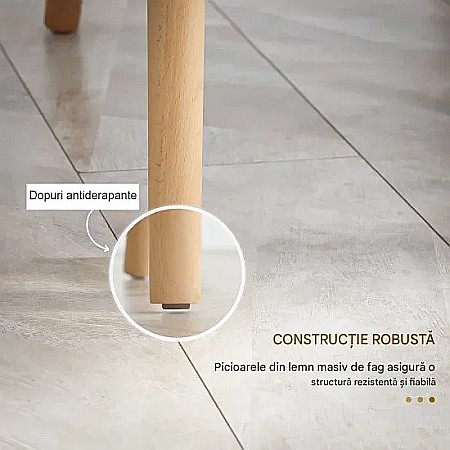 Scaun pentru terasa HRC 595, polipropilena, structura lemn,100 kg [4]