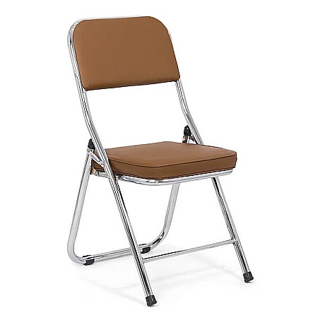 Scaune pliante - Scaun pliant HRC 607, pentru living, bucatarie, evenimente, piele ecologica, picioare cromate, 100 kg