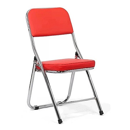 Scaune pliante - Scaun pliant HRC 607, pentru living, bucatarie, evenimente, piele ecologica, picioare cromate, 100 kg