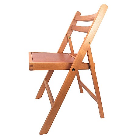 Scaun pliant lemn masiv, bucatarie si living, sezut tapitat cu piele ecologica, 100 kg, cires [3]