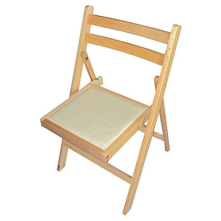 Scaun pliant lemn masiv, bucatarie si living, sezut tapitat cu piele ecologica, 100 kg, fag [1]