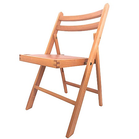 Scaun pliant lemn masiv, bucatarie si living, sezut tapitat cu piele ecologica, 100 kg, cires [4]