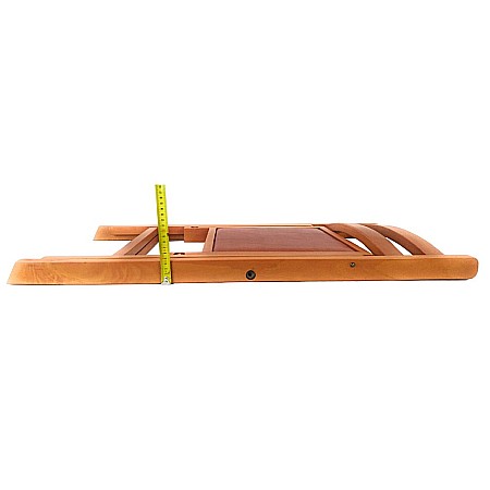 Scaun pliant lemn masiv, bucatarie si living, sezut tapitat cu piele ecologica, 100 kg, cires [5]