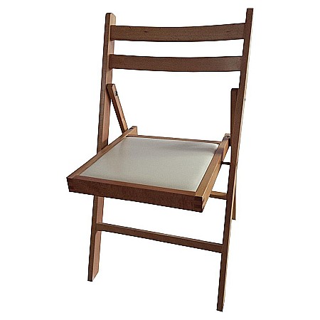 Scaun pliant lemn masiv, bucatarie si living, sezut tapitat cu piele ecologica, 100 kg, fag [3]