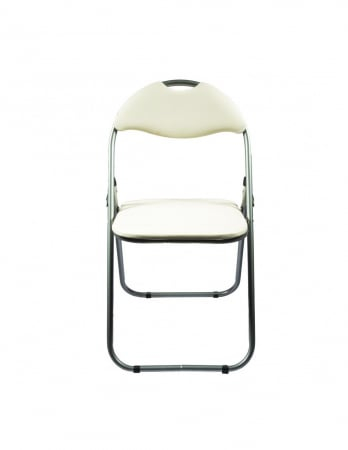 Scaune pliante - Scaun pliant metalic GN pentru bucatarie, cu sezut din piele ecologica