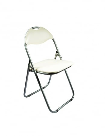 Scaun pliant metalic GN pentru bucatarie, cu sezut din piele ecologica [1]
