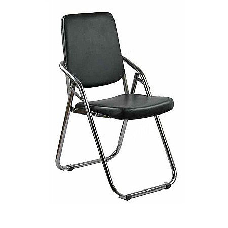 Scaun pliant metalic HRC 609, piele ecologica, fix, 110 kg [2]