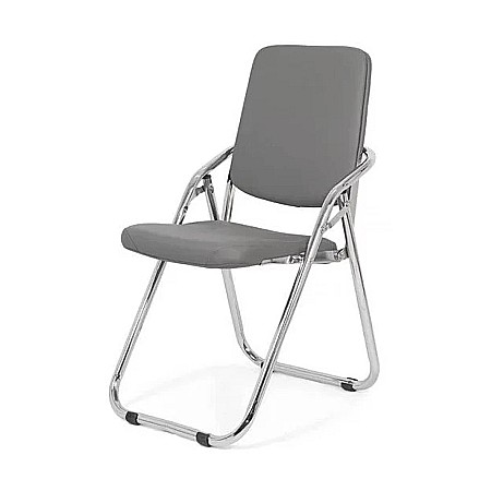 Scaun pliant metalic HRC 609, piele ecologica, fix, 110 kg [2]