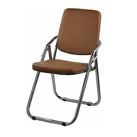 Scaun pliant metalic HRC 609, piele ecologica, fix, 110 kg [1]