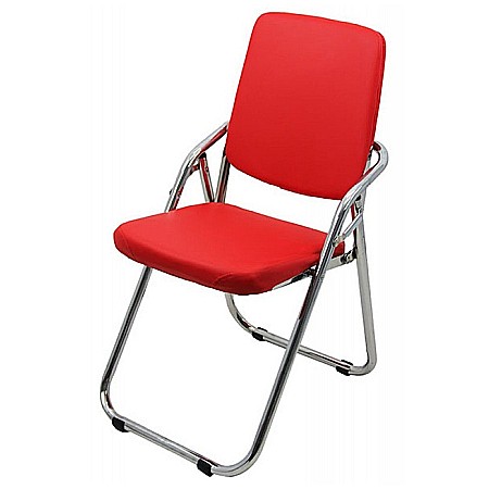 Scaune pliante - Scaun pliant metalic HRC 609, piele ecologica, fix, 110 kg