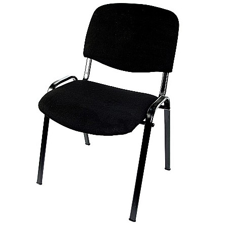 Scaun vizitator Felicia, cadru metalic, tapitat cu stofa, stivuibil, 120 kg, gri/negru [1]