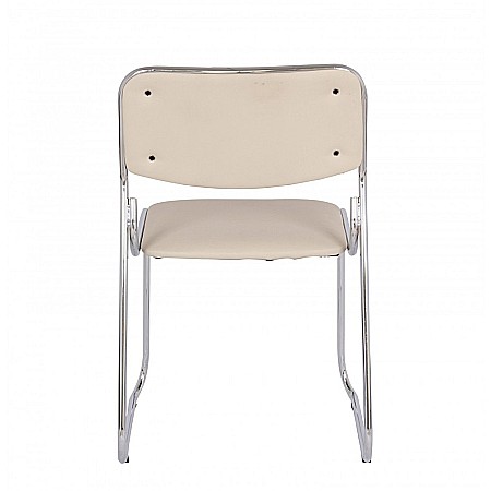 Scaun vizitator GN Emil, piele ecologica, cadru metalic cromat, stivuibil, 100 kg [1]
