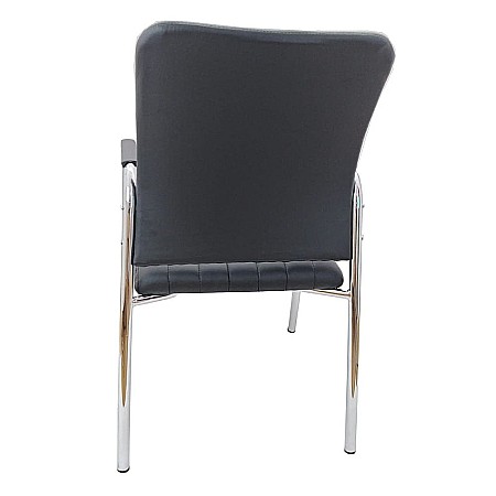 Scaun vizitator HM Vigor, Piele ecologica, Suport lombar, Sarcina max 120 kg, Negru [7]