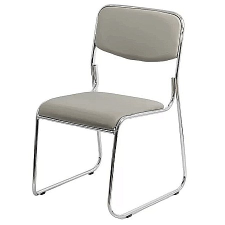 Produse - Scaun vizitator HRC 604, piele ecologica, cadru cromat, 120 kg