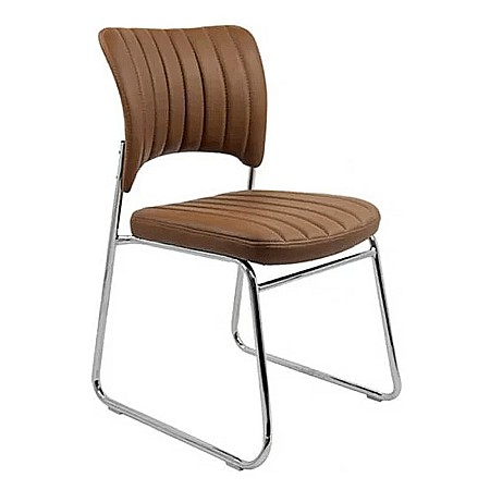 Scaun vizitator HRC 613, ergonomic, cadru metalic, piele ecologica, 120 kg [1]