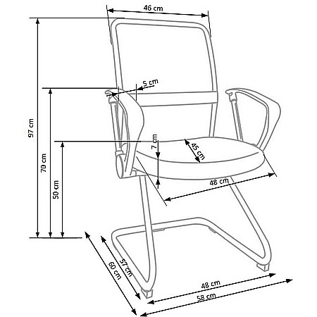 Scaun vizitator mesh HM Vire Skid negru [2]