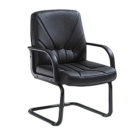 Scaune - Scaun vizitator piele naturala 5550 S negru