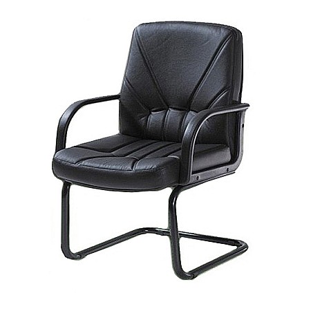Scaun vizitator piele naturala 5550 S negru [1]