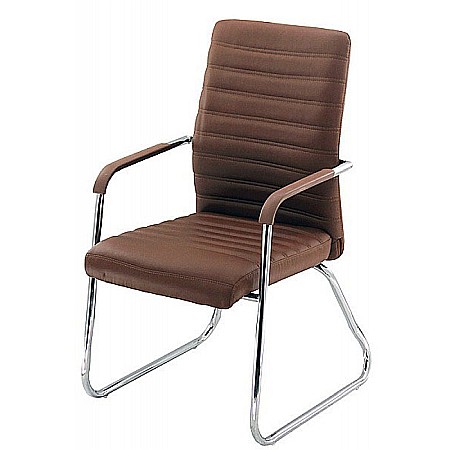 Scaun vizitator si conferinta OFF 833, solid, piele ecologica, cadru cromat, 120 kg [1]