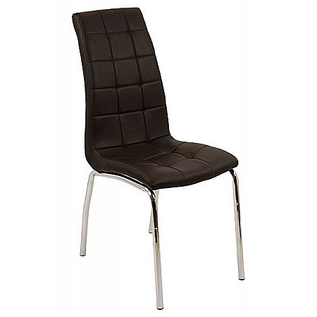 Scaune bucatarie - Scaune de bucatarie BUC 231, piele ecologica, cadru cromat, ergonomic, 120 kg