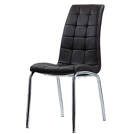 Scaune de bucatarie BUC 231, piele ecologica, cadru cromat, ergonomic, 120 kg [1]