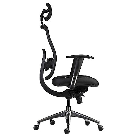 Scaun ergonomic mesh cu tetiera Oklahoma negru [1]