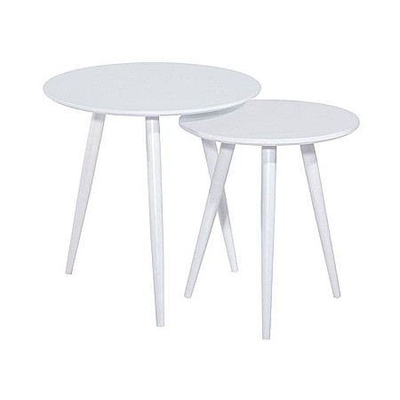 Mese cafea - Set 2 mese cafea SL Cleo alb