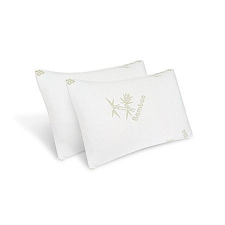 Set 2 perne bambus memory foam, 50x70 cm, husa detasabila lavabila la 40°C [1]