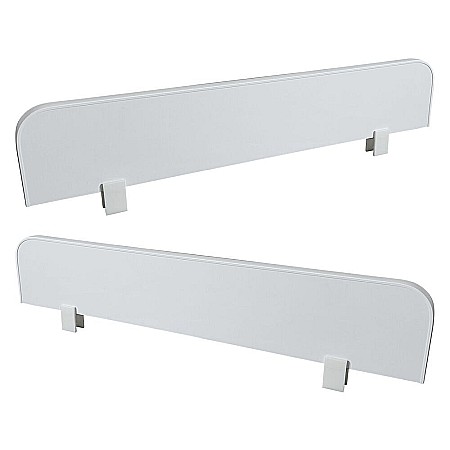 Mobilier copii - Set 2 protectii laterale pentru pat copii detasabile, cu cleme, Pal Melaminat, 70x18 cm, alb