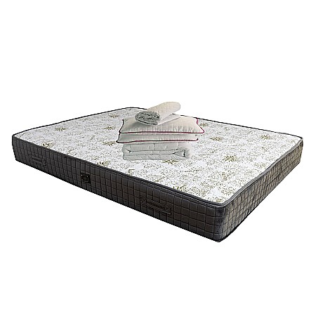 Promotii - Set Avantaj saltea Roza Super Lux Ortopedica 180x200x26 plus 2 perne 50 x70 plus Husa plus Pilota microfibra iarna 200x200