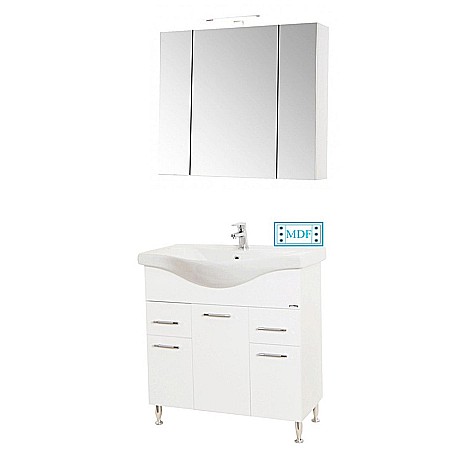 Mobilier baie - Set Baza, lavoar baie GN1531 si oglinda Celine - 80 cm