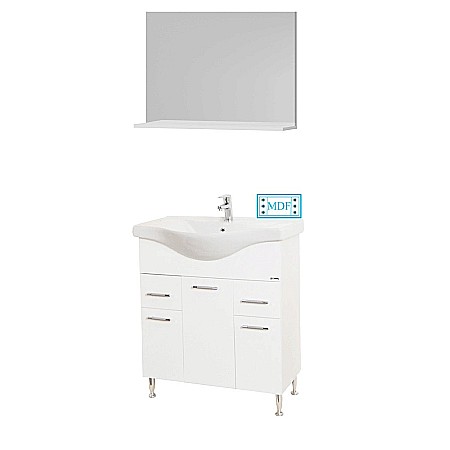 Mobilier baie - Set Baza, lavoar baie GN1531 si oglinda GN0551 - 80 cm