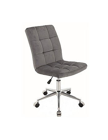 Set birou cu rafturi HM Narvik B1, cadru metalic, PAL melaminat, 120x64x120 cm, stejar sonoma/negru si scaun stofa tip catifea SL Q020, inaltime reglabila, cadru cromat, 90 kg, Gri [3]