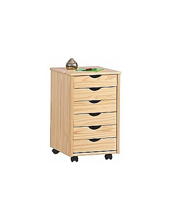 Set birou ergonomic HM Julia inaltime reglabila, unghi inclinare ajustabil, cu scaun HM Matrix negru/turcoaz, stofa, 100 kg si dulapior rulant HM Nils, cu roti, lemn, natur [2]