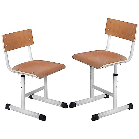Set birou si scaun scolar, inaltime reglabila, natur [2]