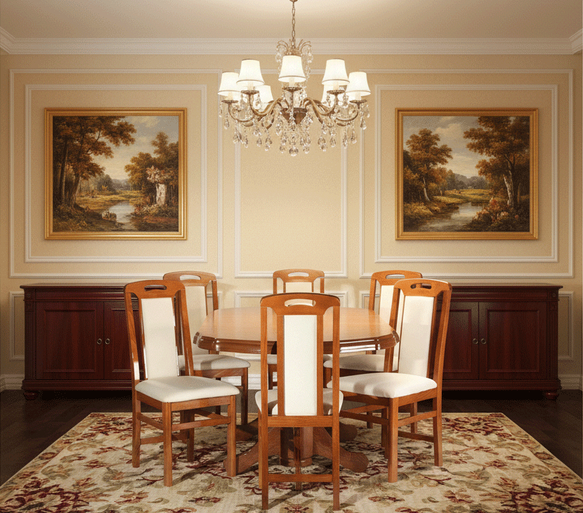 Set masa living SB Nork plus 6 scaune SB Tim cires
