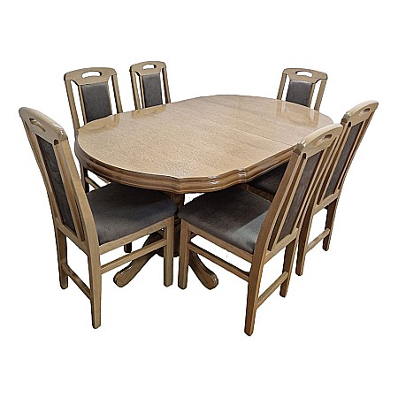 Set masa living SB Nork plus 6 scaune SB Tim stejar sonoma [3]