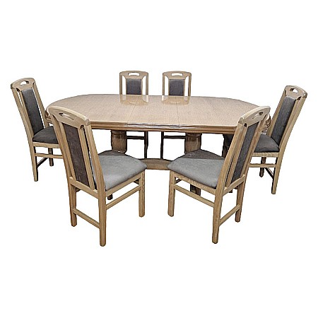 Set masa living SB Nork plus 6 scaune SB Tim stejar sonoma [4]