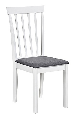 Set masa living si bucatarie Sophia, MDF, rotunda, 90x74 cm si 4 scaune Houston, lemn masiv, tapiterie stofa, 100 kg, alb [7]