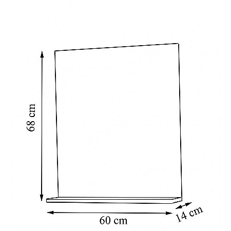 Set mobilier baie cu lavoar ceramic, GN0541, front MDF, 2 sertare, 60 cm, picioare cromate reglabile si oglinda cu polita GN0671, dreptunghiulara, PAL, alb [2]