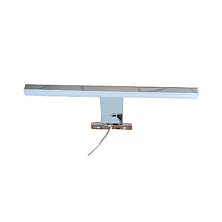 Set mobilier baie GN0541, front MDF, cu lavoar ceramic, 60 cm, 2 usi, 2 rafturi, picioare cromate reglabile, balamale soft close si dulap cu oglinda Celine, PAL, iluminare led, alb [5]