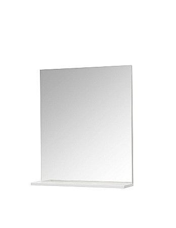 Set mobilier baie suspendat, cu lavoar ceramic, GN0541, front MDF, 70 cm, 2 sertare, glisiere soft close si oglinda cu polita GN0551, dreptunghiulara, PAL, alb [2]