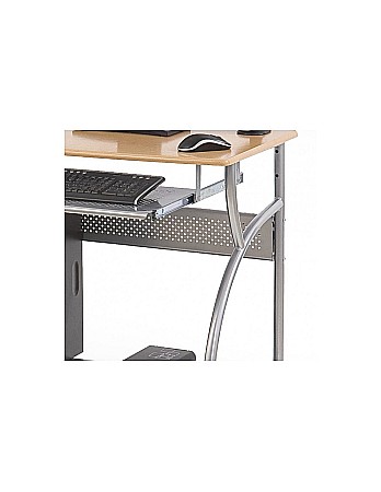 Set mobilier birou copii HM B6, MDF, metalic, spatii depozitare, cu scaun HM Gonzo 3 gri inchis, stofa, 90 kg si dulapior rulant HM Nils, cu roti, lemn, natur [3]