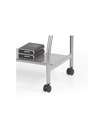 Set mobilier birou copii HM B6, MDF, metalic, spatii depozitare, cu scaun HM Gonzo 3 gri inchis, stofa, 90 kg si dulapior rulant HM Nils, cu roti, lemn, natur [5]